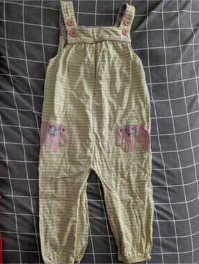 Boden elephant dungarees romper